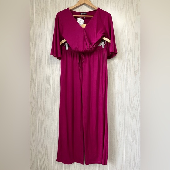 PRETTYGARDEN 2 Piece Outfits For 2024 Summer Wide Leg Pants Set Purple Size M - Picture 9 of 14